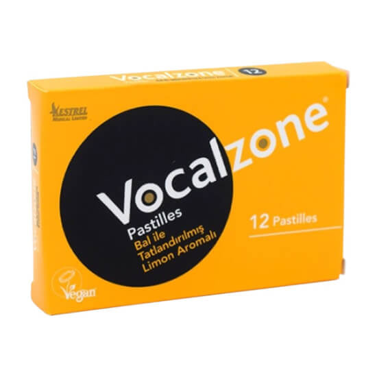 Vocalzone Honey &amp; Lemon Throat Lozenges for Voice Care 12 Count