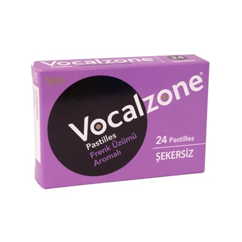 Vocalzone Sugar-Free Blackcurrant Pastilles 24 Count | Herbal Throat Soothers