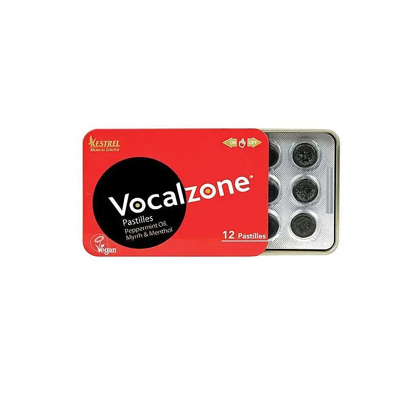 Vocalzone Throat Pastilles for Voice Care 12 Count