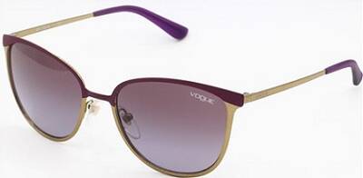 Vogue 4002-S Copper Purple Metal Square Sunglasses 55mm