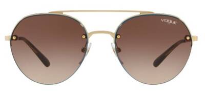 Vogue 4113-S 848/13 Yellow Metal Sunglasses with Brown Gradient Lenses