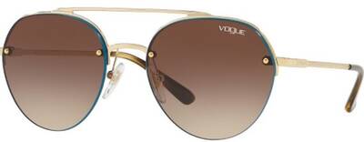 Vogue 4113-S 848/13 Yellow Metal Sunglasses with Brown Gradient Lenses