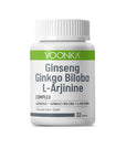 Voonka Ginseng Ginkgo Biloba L-Arginine Dietary Supplement - 30 Capsules for Energy and Cognitive Support - image 3