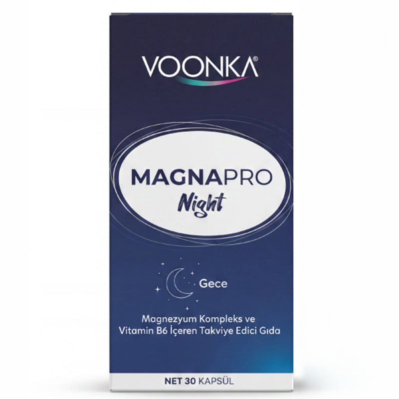 Voonka MagnaPro Night Magnesium Complex with Vitamin B6 30 Capsules