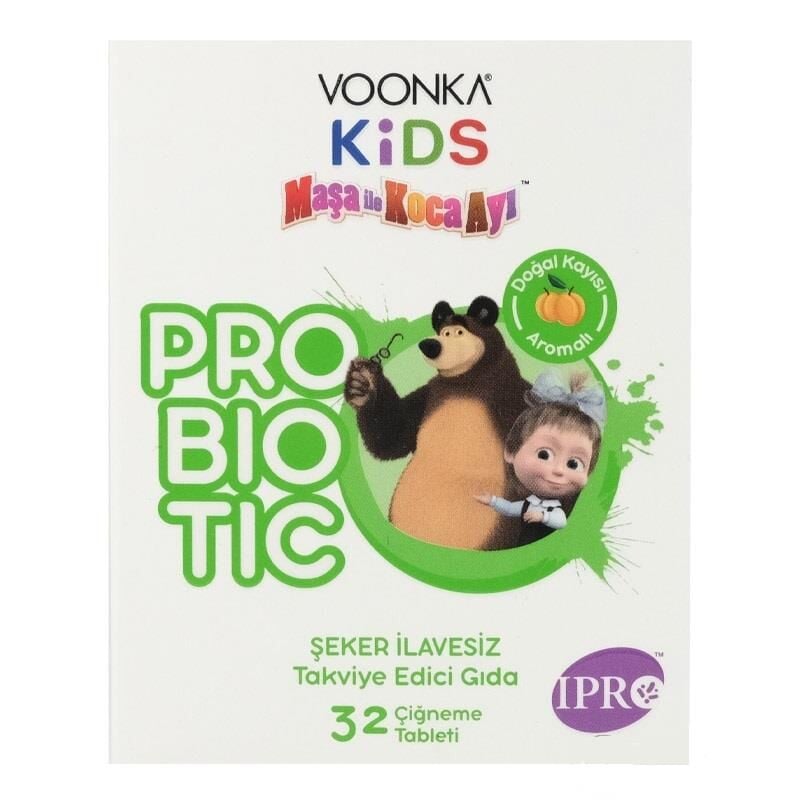 Voonka Masha and the Bear Probiotic for Kids 32 Chewable Tablets