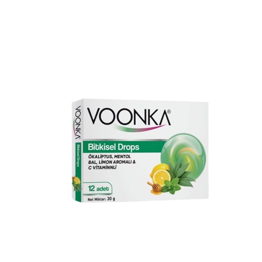 Voonka Eucalyptus Menthol & Honey Herbal Drops 12 Count