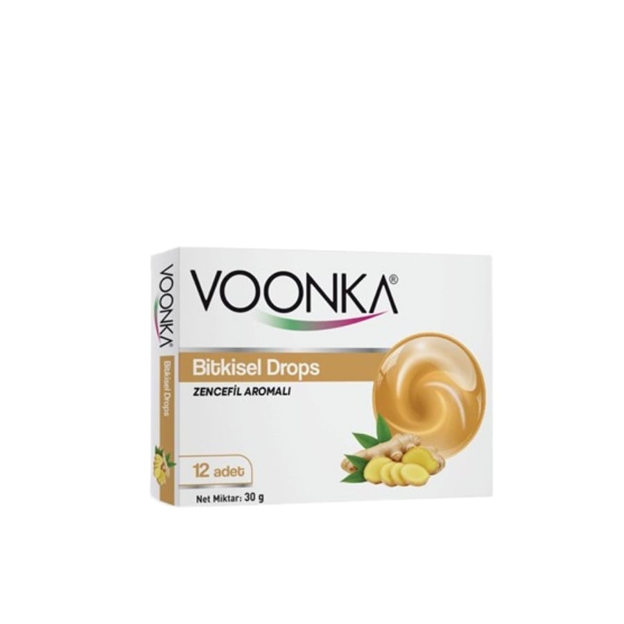 Voonka Ginger Herbal Drops Soothing Throat Support 12 Count