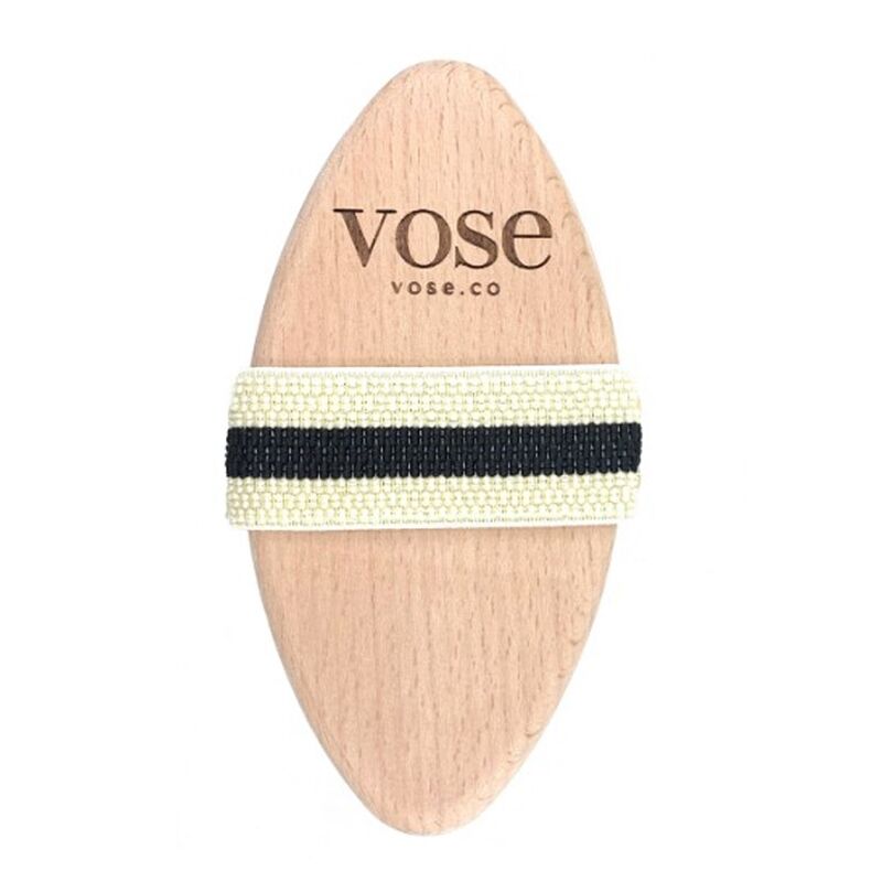 Vose Lotus Natural Horsehair Dry Body Brush for Smooth Skin