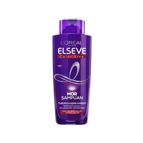 loreal paris elseve color vive mor shampoo 200ml, bottle of loreal paris elseve shampoo L'Oreal Paris Color Vive Mor Shampoo - 200ml L'Oreal Paris Color Vive Mor Shampoo - 200ml loreal-paris, mauve-shampoo, color-treated-hair, brassiness-neutralizer, uv-filter-shampoo, vibrant-hair-care, hair-color-maintenance, loreal-hair-care, purple-shampoo, ai-generated