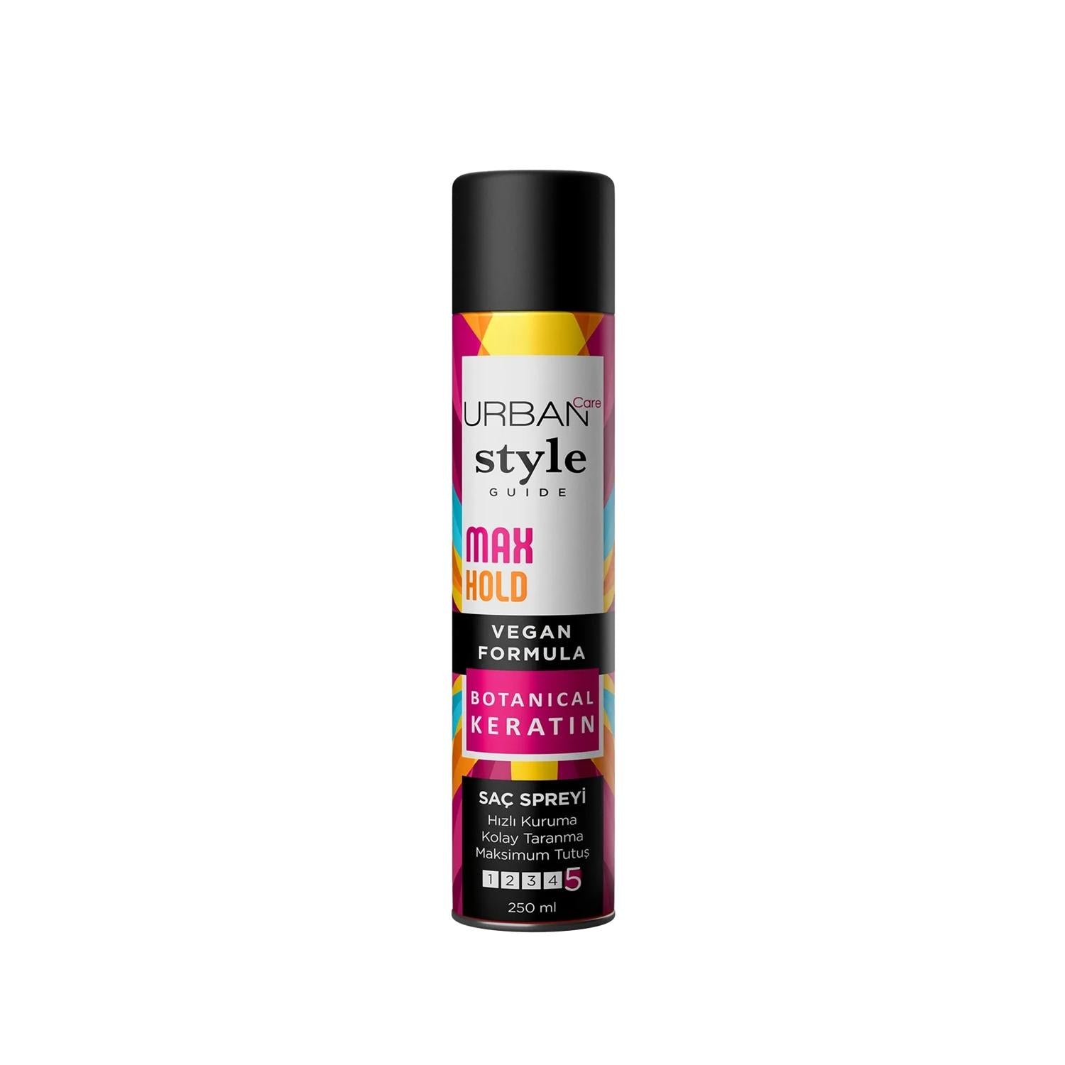 URBAN Care Style Guide Max Hold Hair Spray - Maximum Hold, 250ml, Long-Lasting Styling URBAN Care Max Hold Hair Spray - Long-Lasting Style Hair spray, Maximum hold hair spray, URBAN Care hair products, Long-lasting hair styling, 250 ml hair spray, Styling products, Hair care, Aerosol spray, Strong hold hair products