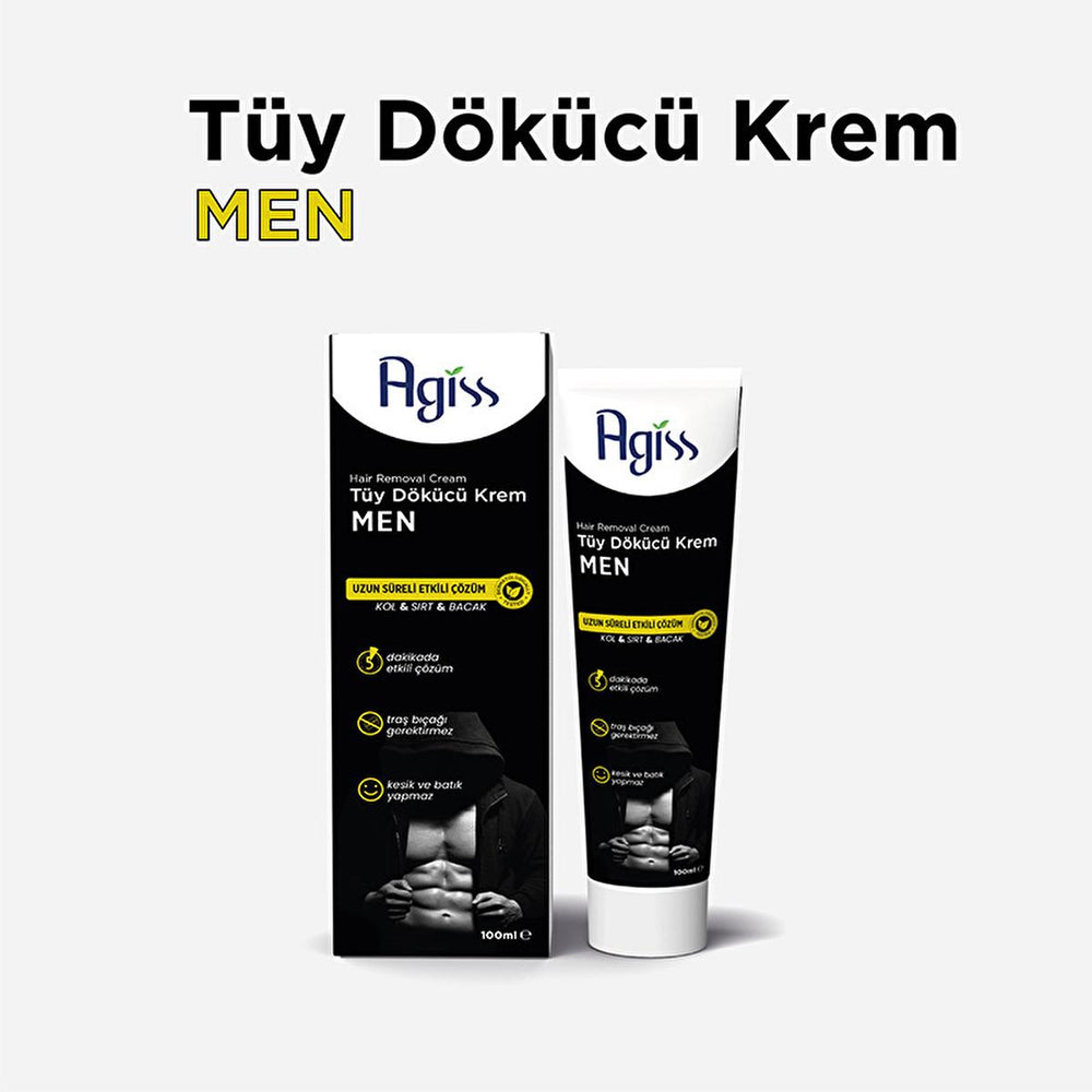 Agiss Men's Hair Removal Cream 100ml - Painless & Effective Solution for Smooth Skin - view 4