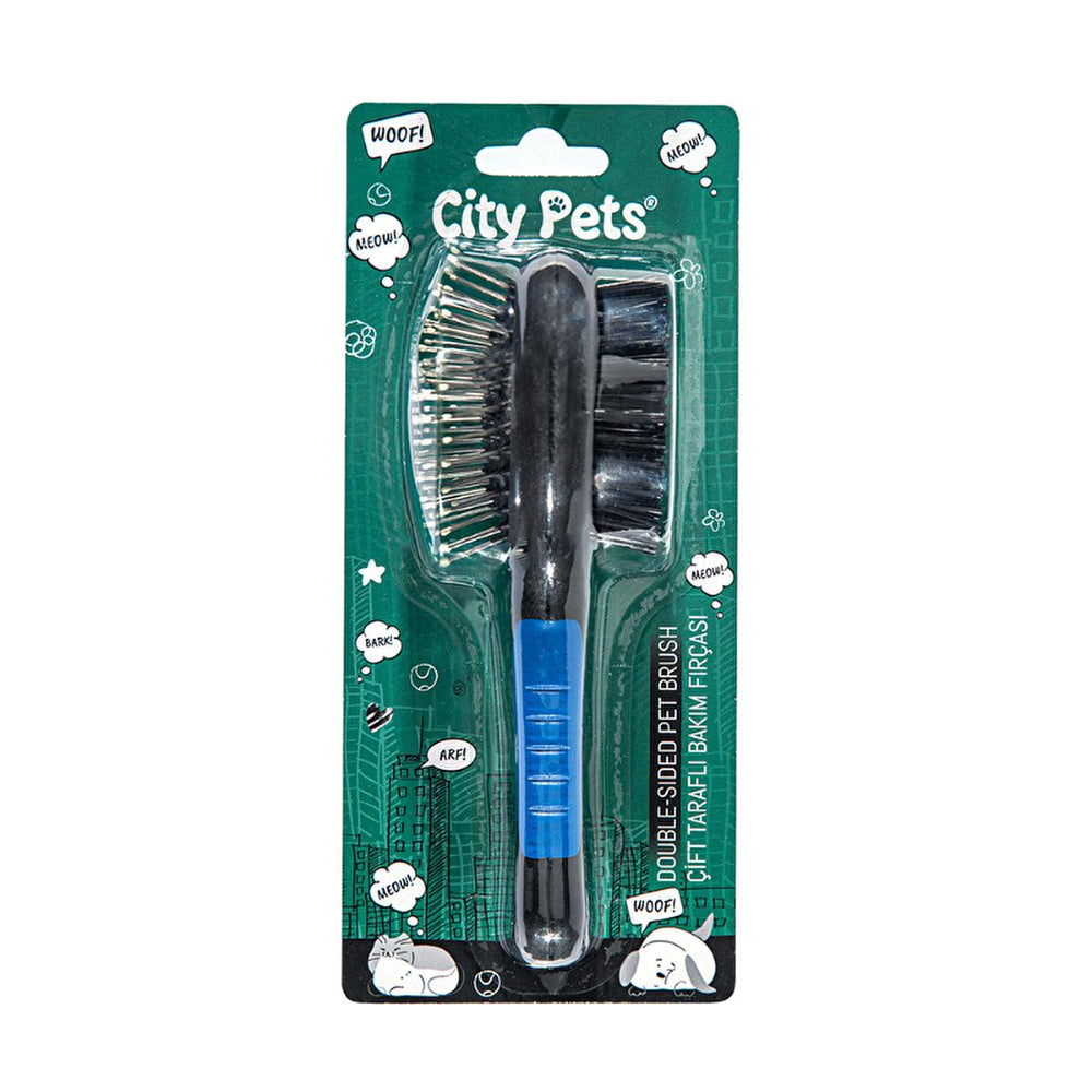 City Pets Pet Grooming Brush - Dual-Sided Ergonomic Pet Care Tool for Comfortable Grooming & Massage - view 3