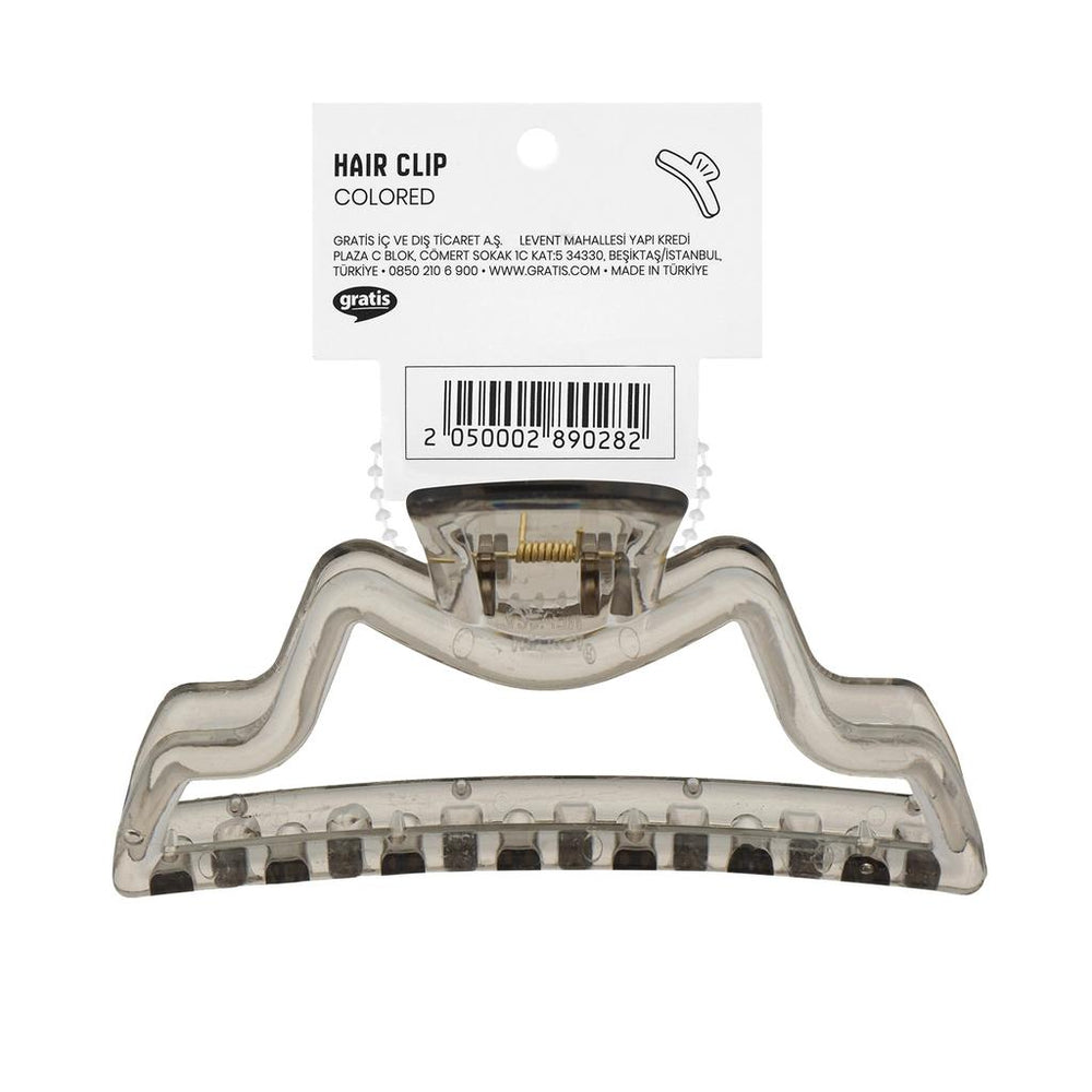 Eklips Curved Claw Clip for Secure Hold Smoked Grey