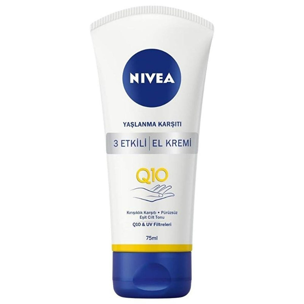 Nivea Anti-Aging Hand Cream with Q10 Formula - Moisturizing, UV Protection, Non-Greasy Hand Care for Dry Hands - view 3