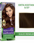 Wella Koleston Naturals Medium Chestnut 5/37 Hair Dye: Long Lasting Color & Gray Coverage with Nourishing Coconut Oil Wella Medium Brown Hair Dye: Gray Coverage & Coconut Oil hair dye, hair color, gray coverage hair dye, coconut oil hair dye, permanent hair color, medium brown hair dye, at home hair color, hair coloring kit, hair coloring, hair color cream, long lasting hair dye, natural hair dye, hair dye for women, hair dye for men, coconut oil, hair care, beauty, personal care, hair treatment, gray hair 
