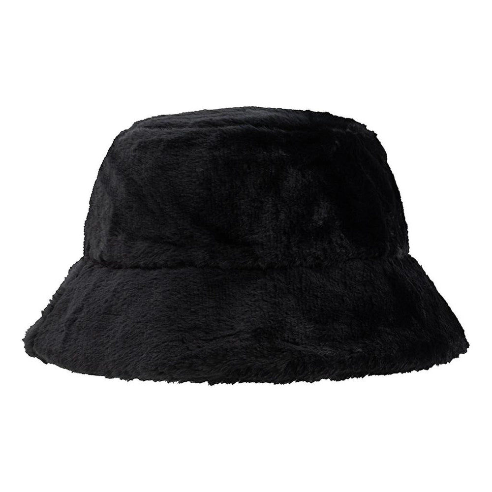 Eklips Black Plush Bucket Hat for Cozy Style