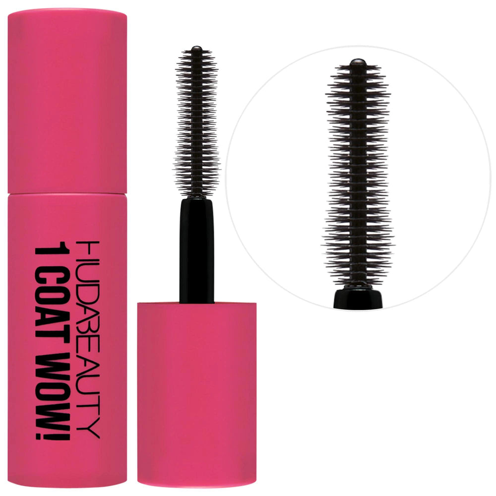 Mini 1 Coat WOW! Volumizing & Lifting Mascara: Dramatic Volume, Length & Curl - Cruelty, Paraben & Sulfate-Free - Ultra Black Mascara Mini 1 Coat WOW! Volumizing Mascara: Volume, Length & Curl volumizing mascara, lengthening mascara, cruelty-free mascara, black mascara, paraben-free mascara, sulfate-free mascara, dual brush mascara, dramatic volume mascara, lifting mascara, best volumizing mascara, Mascara, volume mascara, length mascara, eye makeup, cosmetics, beauty, defined lashes, clumpless mascara, one