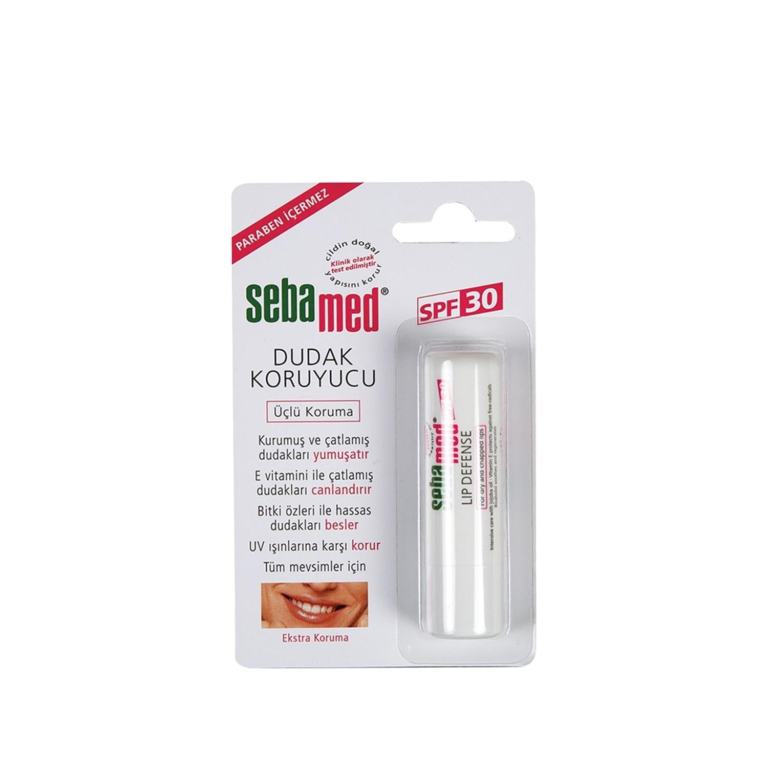 Sebamed Lip Care - SPF 30 Triple Action Lip Balm for Dry Lips, Dermatologically Tested, 4.8g Sebamed SPF 30 Lip Balm - Moisturizing & Protection Lip balm with SPF, Sebamed lip care, SPF 30 lip protection, Moisturizing lip balm, Dermatologically tested lip care, Lip care products, Sun protection for lips, Dry lip relief, Travel-friendly lip balm