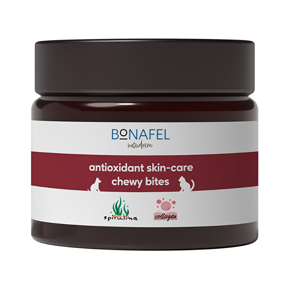 Bonafel Pet Supplement Tablets for Cats & Dogs - Spirulina & Collagen for Healthy Skin, Coat & Joints - Vitamin & Supplement