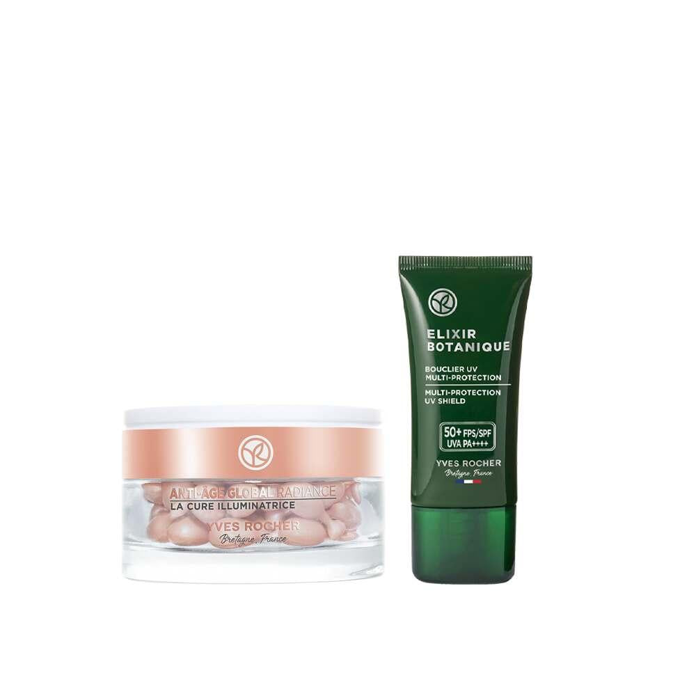 Elixir Botanique Anti-Aging Skincare Set - High SPF Face Cream, Plant Stem Cell Skincare Elixir Botanique Anti-Aging Skincare Set anti-aging skincare, spot correction, high SPF face cream, plant stem cell skincare, anti-oxidant face cream, skincare set, anti-aging routine, sun protection, moisturizing skincare, youthful skin, radiant skin, fine lines reduction, wrinkle reduction, hyperpigmentation treatment