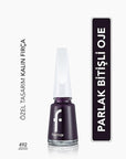 Flormar Long-lasting Nail Enamel - Yoğun Pigmentli Oje 492 Eggplant - Nail Care & Beauty - view 5