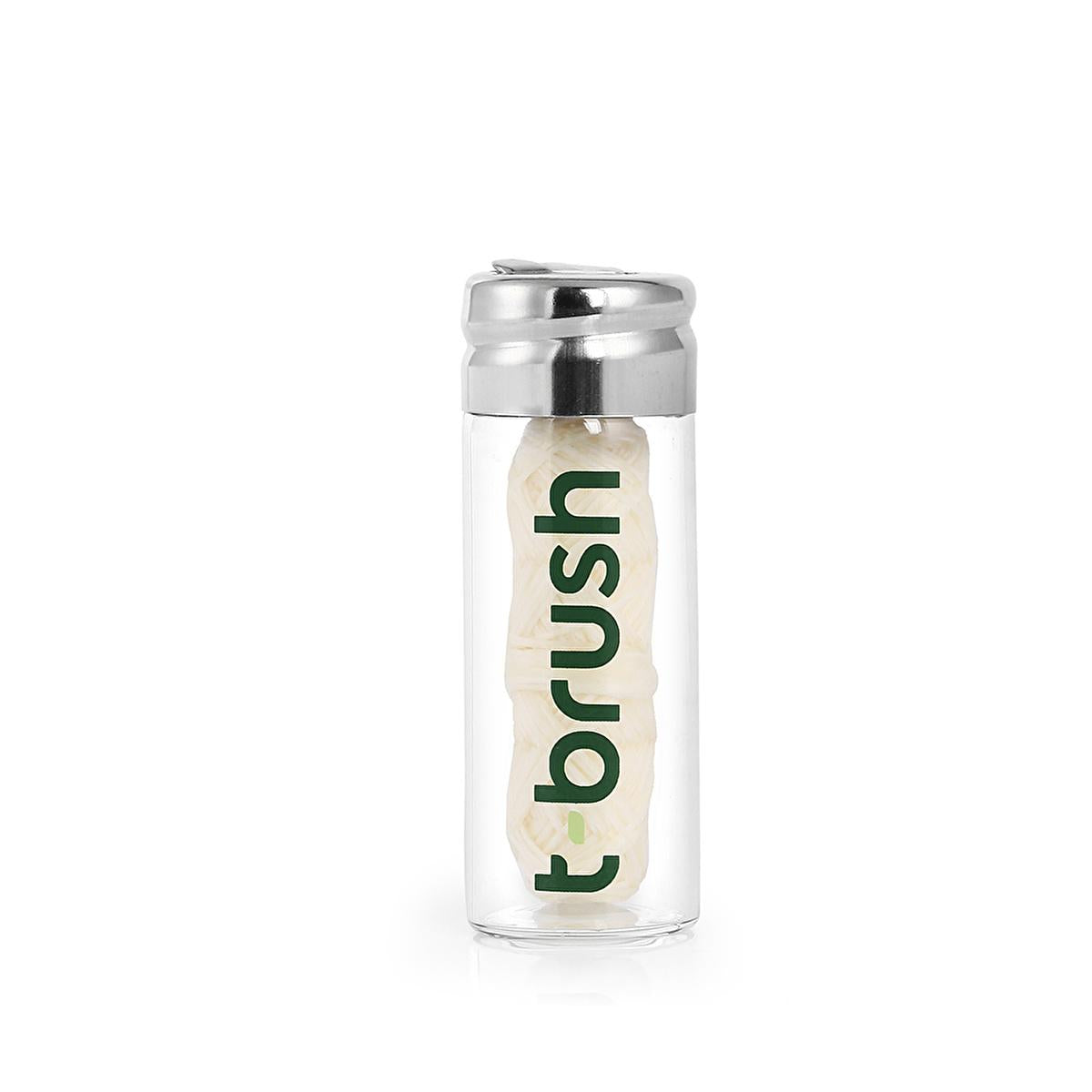 T-Brush Natural Mint Dental Floss: Vegan, Biodegradable, & Plastic-Free in Refillable Glass - Eco-Friendly, Sustainable Oral Care T-Brush Natural Dental Floss: Vegan, Plastic-Free - Eco Oral Care dental floss, natural dental floss, vegan dental floss, biodegradable dental floss, plastic-free dental floss, refillable dental floss, mint flavored dental floss, eco-friendly dental floss, sustainable dental floss, zero waste dental floss, oral hygiene, dental care, plastic free, vegan, mint, eco friendly, sustai