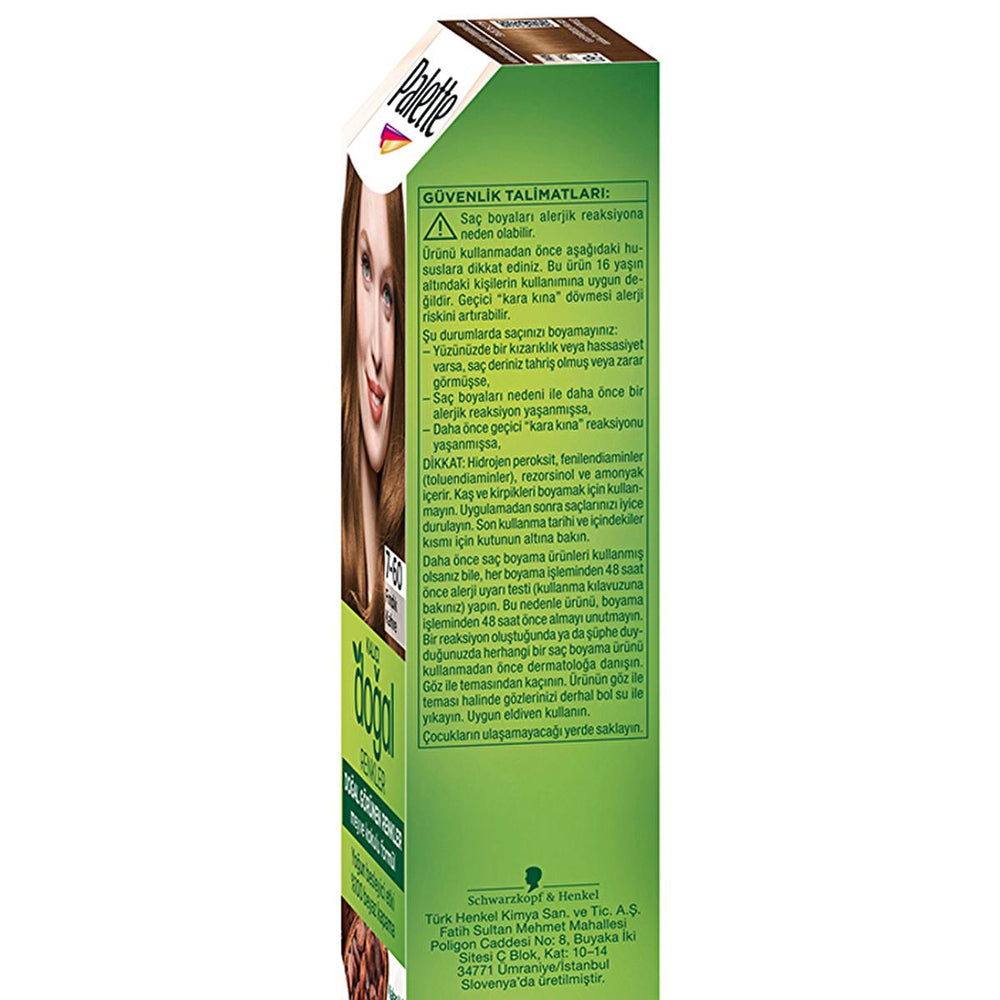 Palette Natural Hair Dye - Long-lasting Color with Natural Ingredients - 7-60 Fındık Kahve - view 8