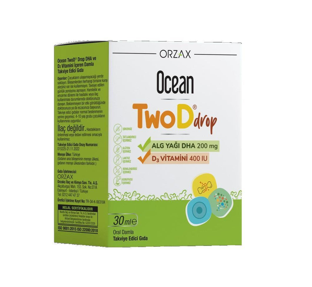 Ocean TwoDrop DHA 200mg + Vitamin D3 Drops: Brain & Bone Support - Liquid Omega 3 Supplement for Kids & Adults - image 2
