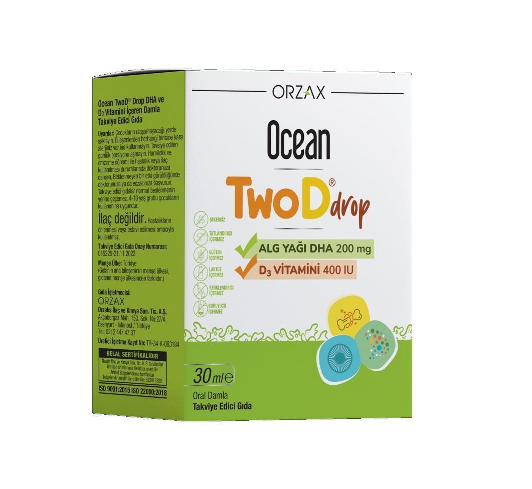 Ocean TwoDrop DHA 200mg + Vitamin D3 Drops: Brain & Bone Support - Liquid Omega 3 Supplement for Kids & Adults - image 2