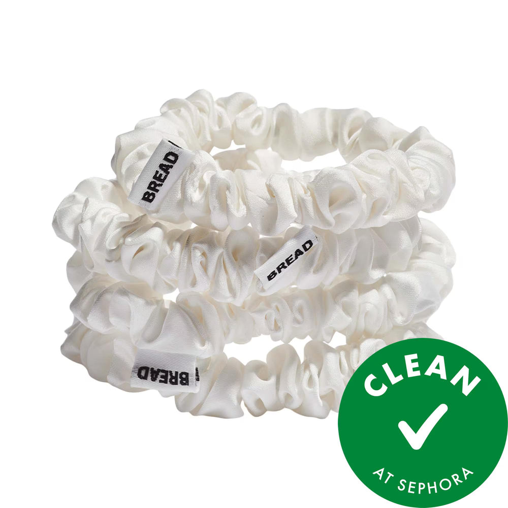 Bread-Puff Vegan Hair & Wrist Mini Scrunchie Set (4 pack) - Gentle Satin, Extra-Stretchy for Thick Hair Vegan Satin Scrunchie Set - Gentle Hair Accessories vegan hair scrunchies, satin scrunchie set, cruelty-free hair accessories, extra-stretchy scrunchies for thick hair, mini scrunchie pack, hair care, hair accessories, vegan-friendly, eco-friendly hair products, sustainable hair ties, gentle hair scrunchies, curly hair care, thick hair solutions, hair damage prevention