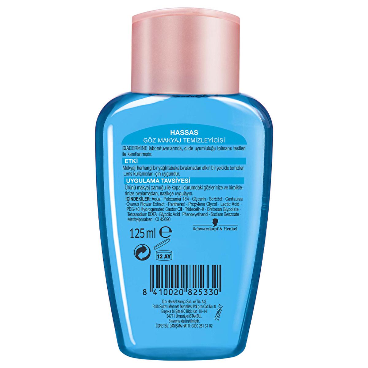 diadermine essential care eye makeup remover bottle, applying diadermine eye makeup remover Diadermine Essential Care Eye Makeup Remover - Gentle Formula for Sensitive Skin | 4.2 fl. oz. Diadermine Essential Care Eye Makeup Remover diadermine, eye-makeup-remover, gentle-formula, sensitive-skin, contact-lens-friendly, makeup-remover, fragrance-free, eco-friendly, skincare, ai-generated