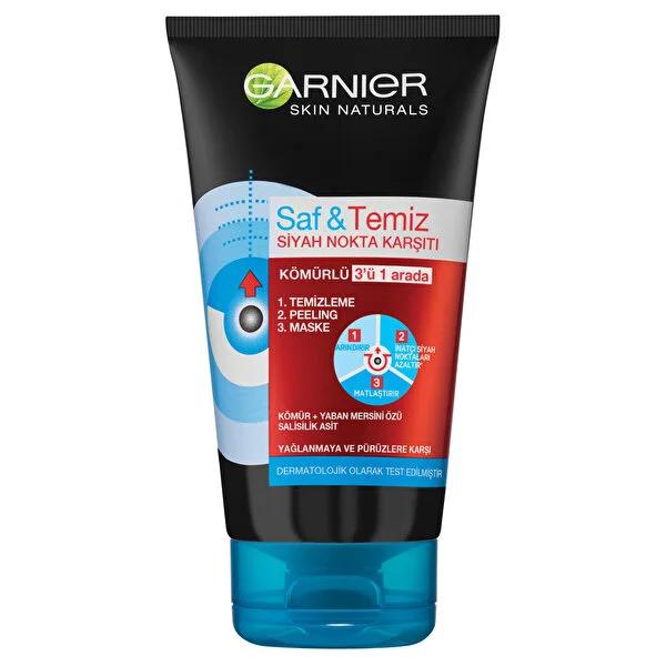 Garnier Skin Naturals 3-in-1 Charcoal Face Mask, Cleanser & Exfoliator - Blackhead Removal, Salicylic Acid Skincare - image 10
