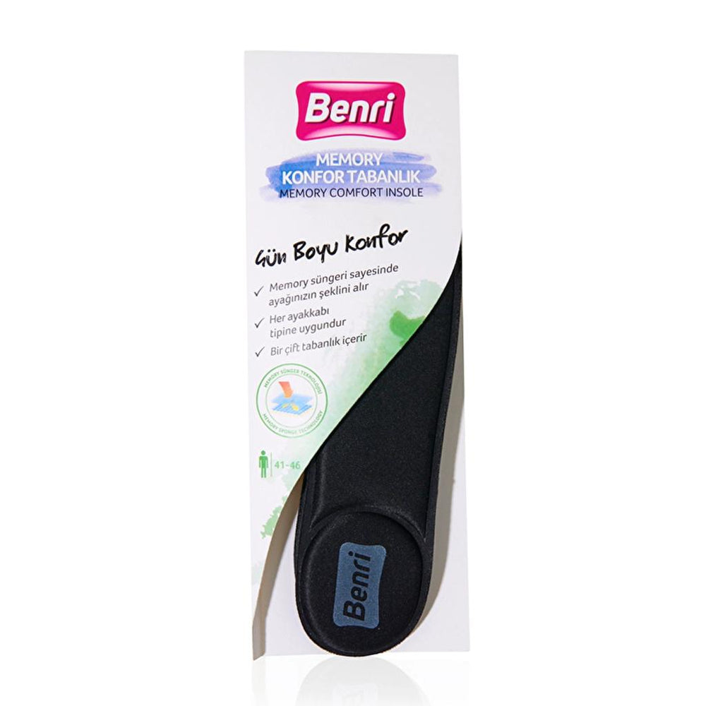 Benri Memory Comfort Insoles for Men Size 41-46