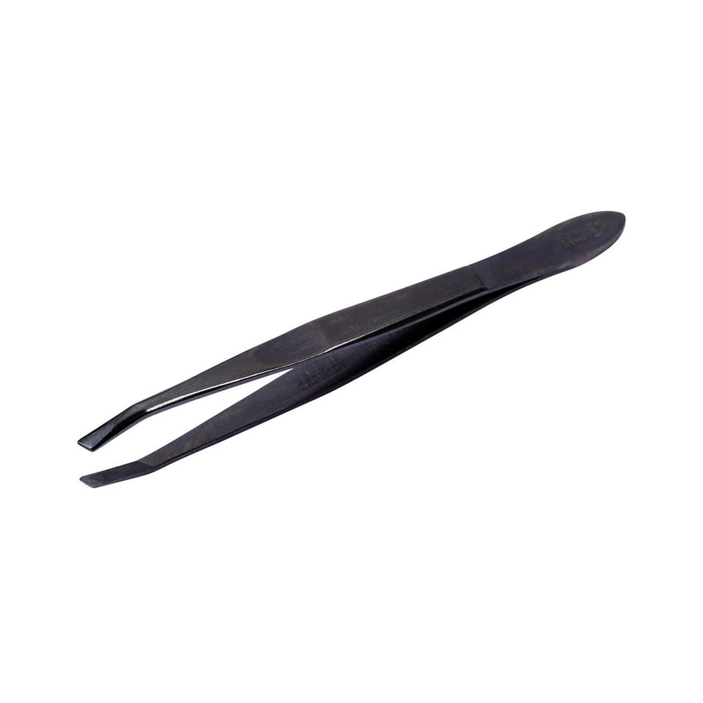 Solingen Slanted Tip Tweezers in Matte Black (1 pc)