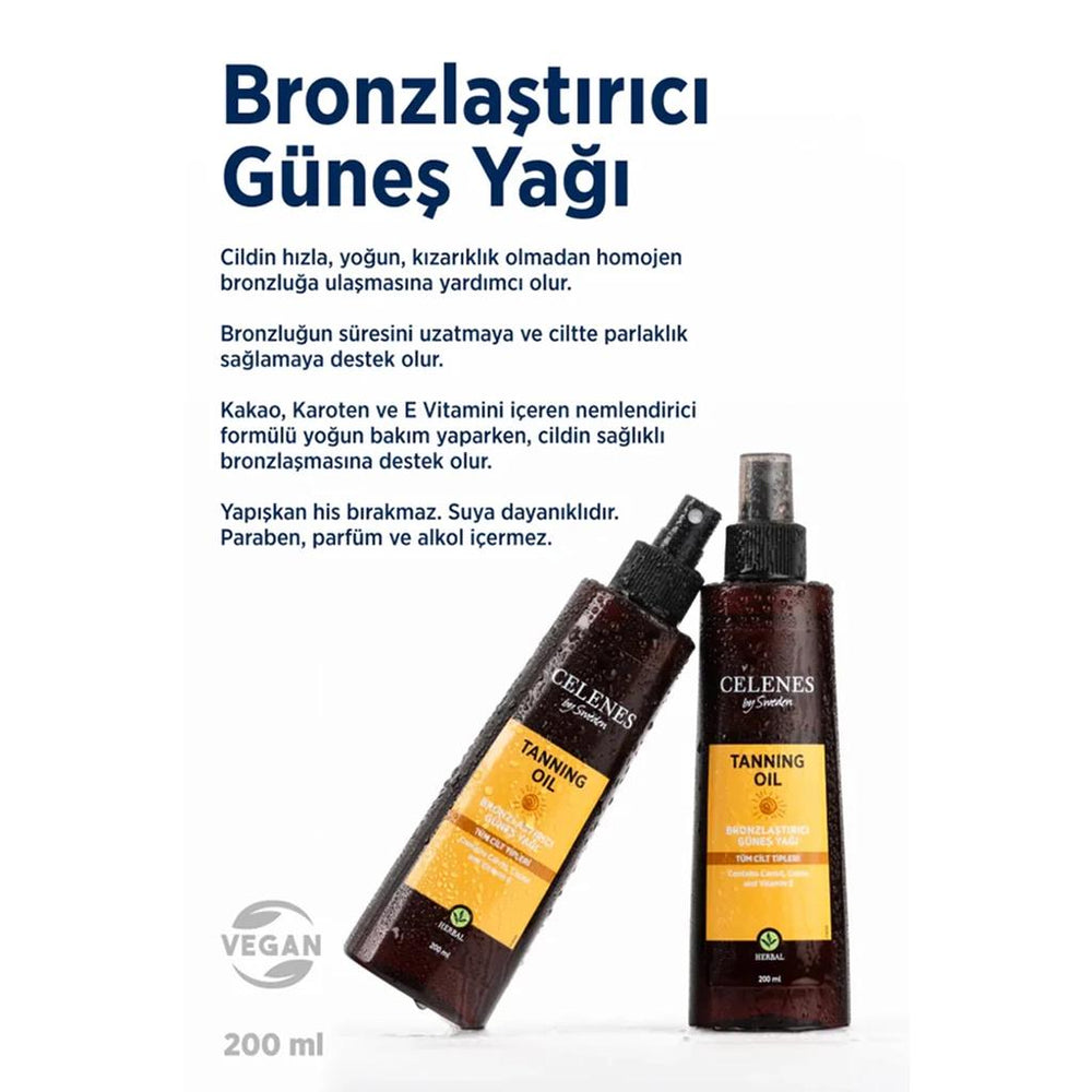 Celenes Herbal Bronzing Sun Oil for a Golden Glow 200 ml
