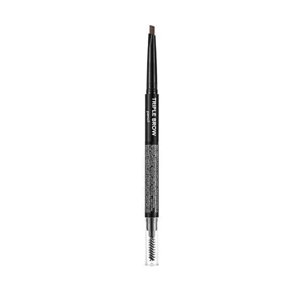 Flormar Eyebrow Pencil - Flormar Triple Brow 003 Coffee Brown, Long-Lasting Eyebrow Makeup with Built-in Brush Flormar Triple Brow Eyebrow Pencil - Coffee Brown eyebrow pencil, Flormar Triple Brow, coffee brown eyebrow makeup, long-lasting eyebrow product, multi-functional eyebrow tool, cosmetic, makeup, beauty, brow care, brow shaping, brow filling, creamy texture eyebrow pencil, highly pigmented eyebrow makeup