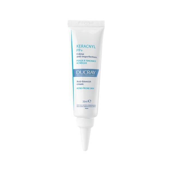 Ducray Keracnyl PP+ Soothing Cream for Acne-Prone Skin - 30ml, Reduces Imperfections & Spots - Acne Treatment