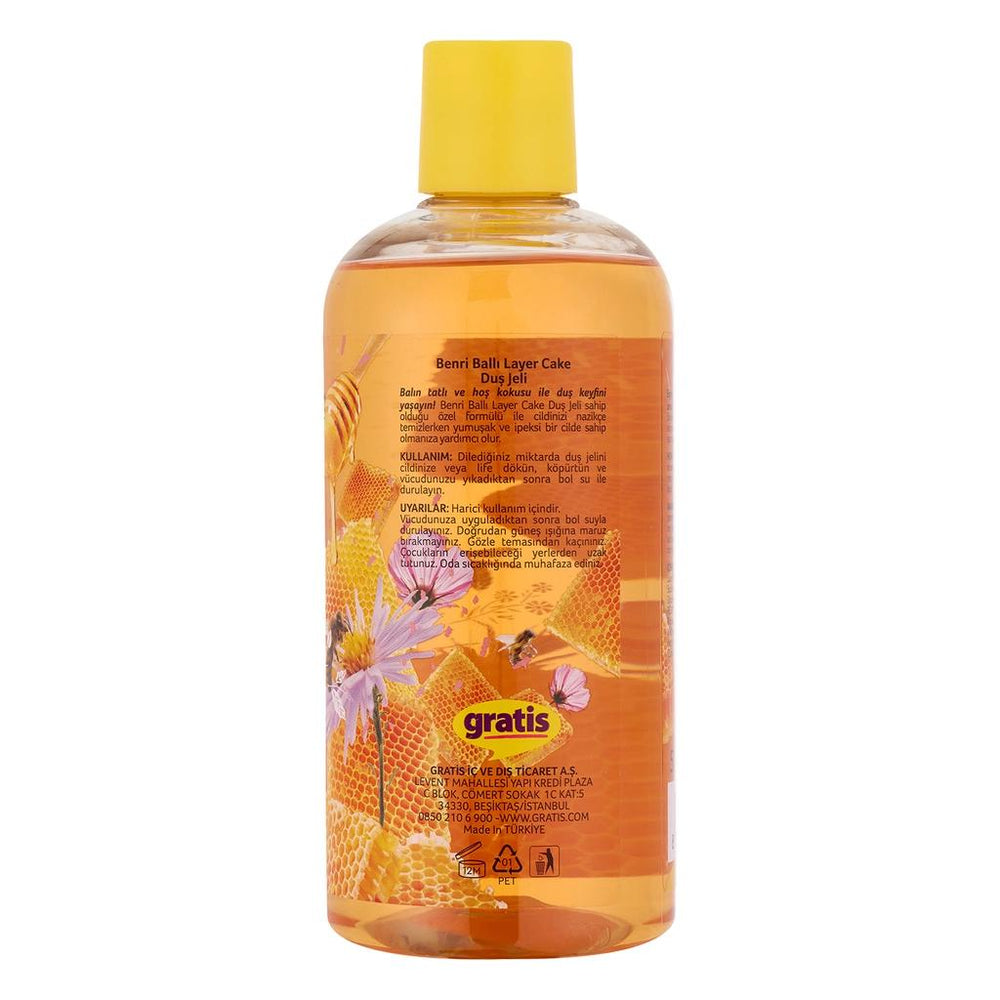 Benri Honey Layer Cake Shower Gel for Sweet Moisture 500 ml