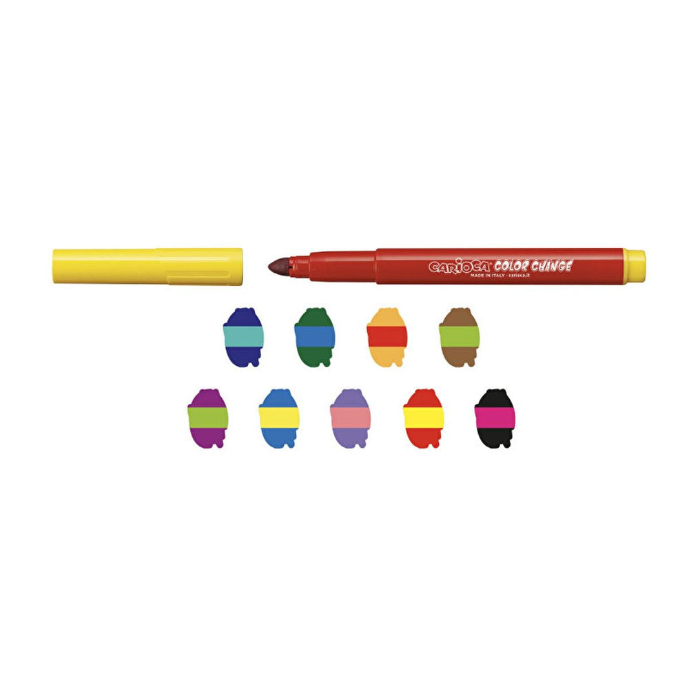Carioca Magic Color Changing Marker Set (9 Colors + Magic White Pen) | Novelty Art Pens for Kids, Teens & Art Enthusiasts Carioca Magic Markers - Color Changing Fun for Kids! color changing markers, magic marker pens, art marker set, kids coloring markers, color changing art supplies, italian made markers, magink markers, novelty art pen, color transformation markers, markers, pens, coloring supplies, art supplies, kids art supplies, children markers, drawing pens, creative markers, school supplies, gifts f