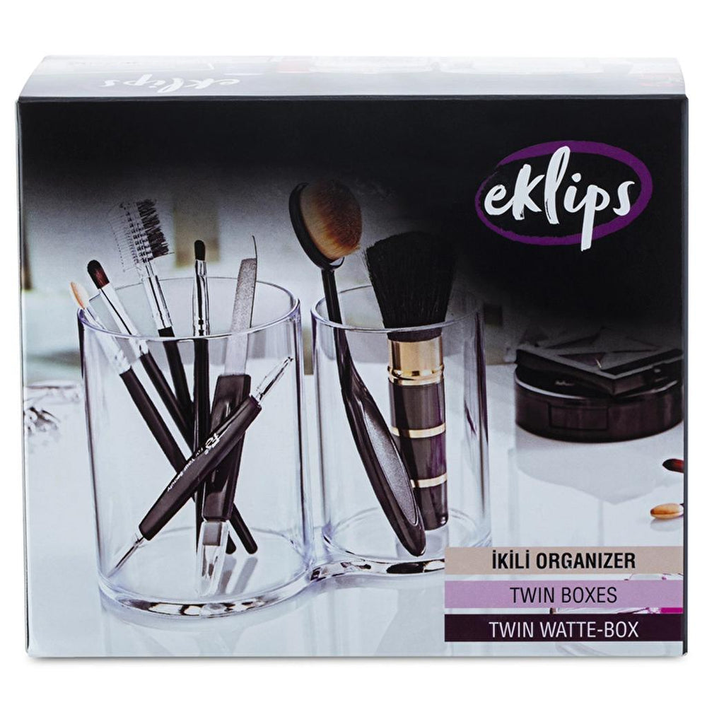 Eklips Dual Compartment Cotton Pad Holder