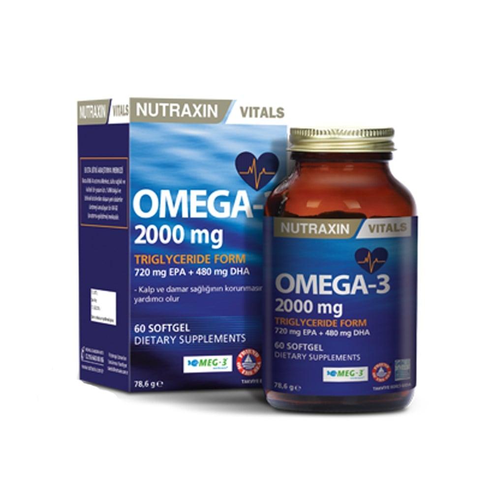 Nutraxin Omega-3 2000 mg - High Potency EPA & DHA Supplement for Heart Health & Brain Support Nutraxin Omega-3 2000 mg - High Potency EPA & DHA Supplement Omega-3 supplement, high dose Omega-3, EPA and DHA supplement, heart health support, brain function support, halal certified Omega-3, dietary supplement, soft capsules, Nutraxin, health and wellness, nutrition, cognitive support