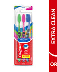 Colgate Extra Clean Colors Manual Toothbrush Set - 3 Pack for Effective Oral Hygiene - view 2