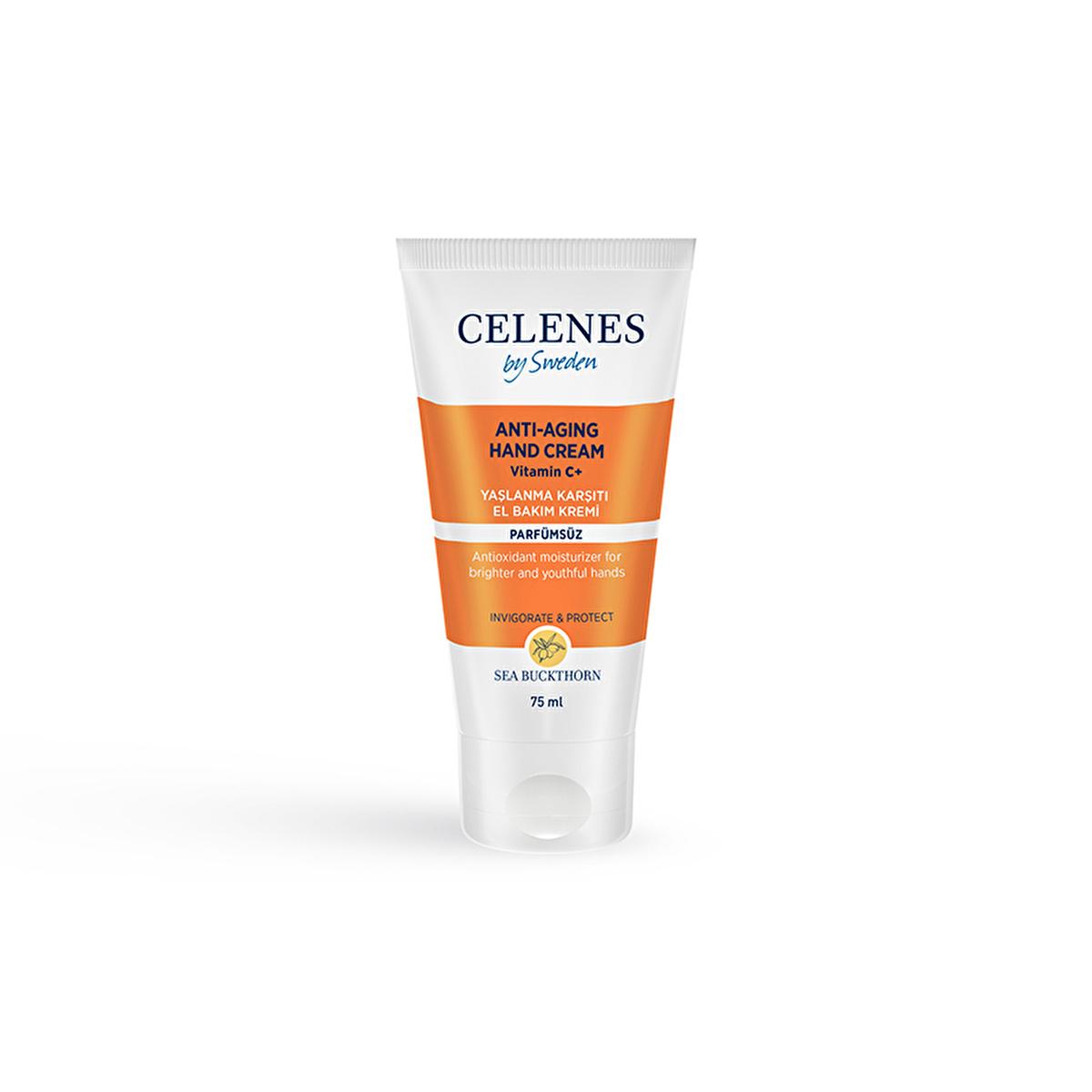 celenes-sea-buckthorn-hand-cream-75ml-front, celenes-sea-buckthorn-hand-cream-75ml-texture, celenes-sea-buckthorn-hand-cream-75ml-on-hands Celenes Sea Buckthorn Anti-Aging Hand Cream - Nourishing Formula for All Skin Types | 75 ml Celenes Sea Buckthorn Anti-Aging Hand Cream 75 ml celenes, sea-buckthorn, anti-aging, hand-cream, natural-ingredients, moisturizer, eco-friendly, skincare, daily-use, ai-generated