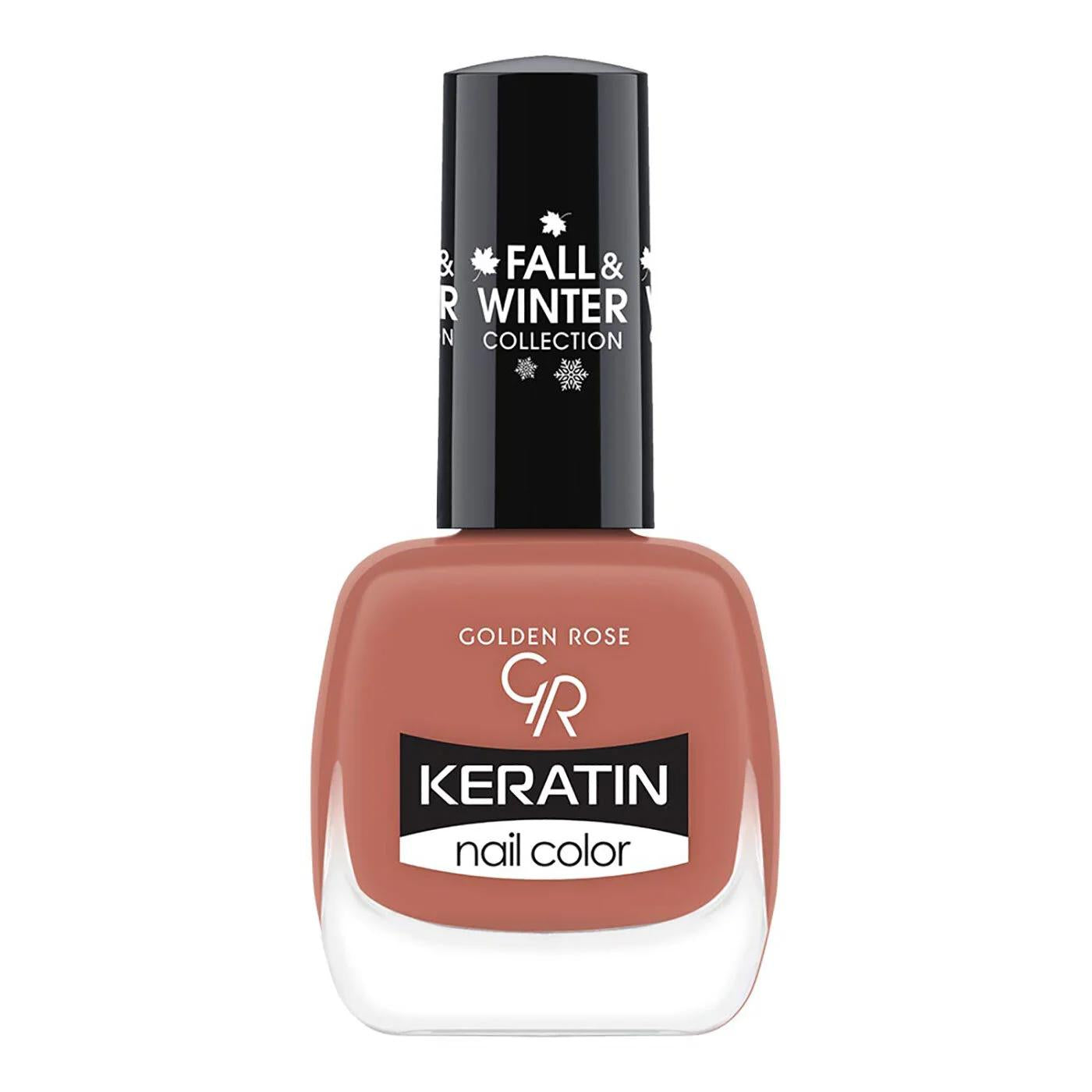 Golden Rose Keratin Nail Polish in Shade 208 for Glossy Nails