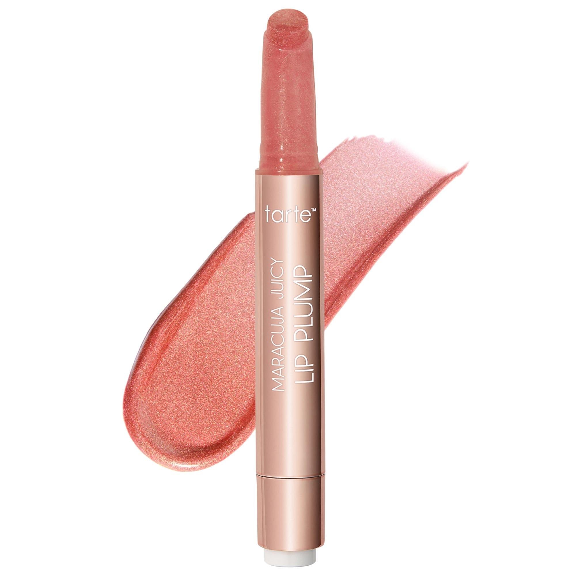 Tarte Maracuja Juicy Lip Plump Gloss: Hydrating, Vegan Lip Plumper for Fuller, Smoother Lips Tarte Lip Plumper Gloss: Plump, Hydrated Lips - Vegan & Cruelty-Free maracuja lip gloss, juicy lip plump, plumping lip balm, vegan lip gloss, cruelty-free lip plumper, hydrating lip gloss, lip plumper, lip gloss, lip hydration, lip care, lip balm, lip treatment, lip color, plumping balm, hydrating treatment, vegan lip care, cruelty-free lip care, maracuja, superfruit complex, vitamin e, hyaluronic acid, cushion comf