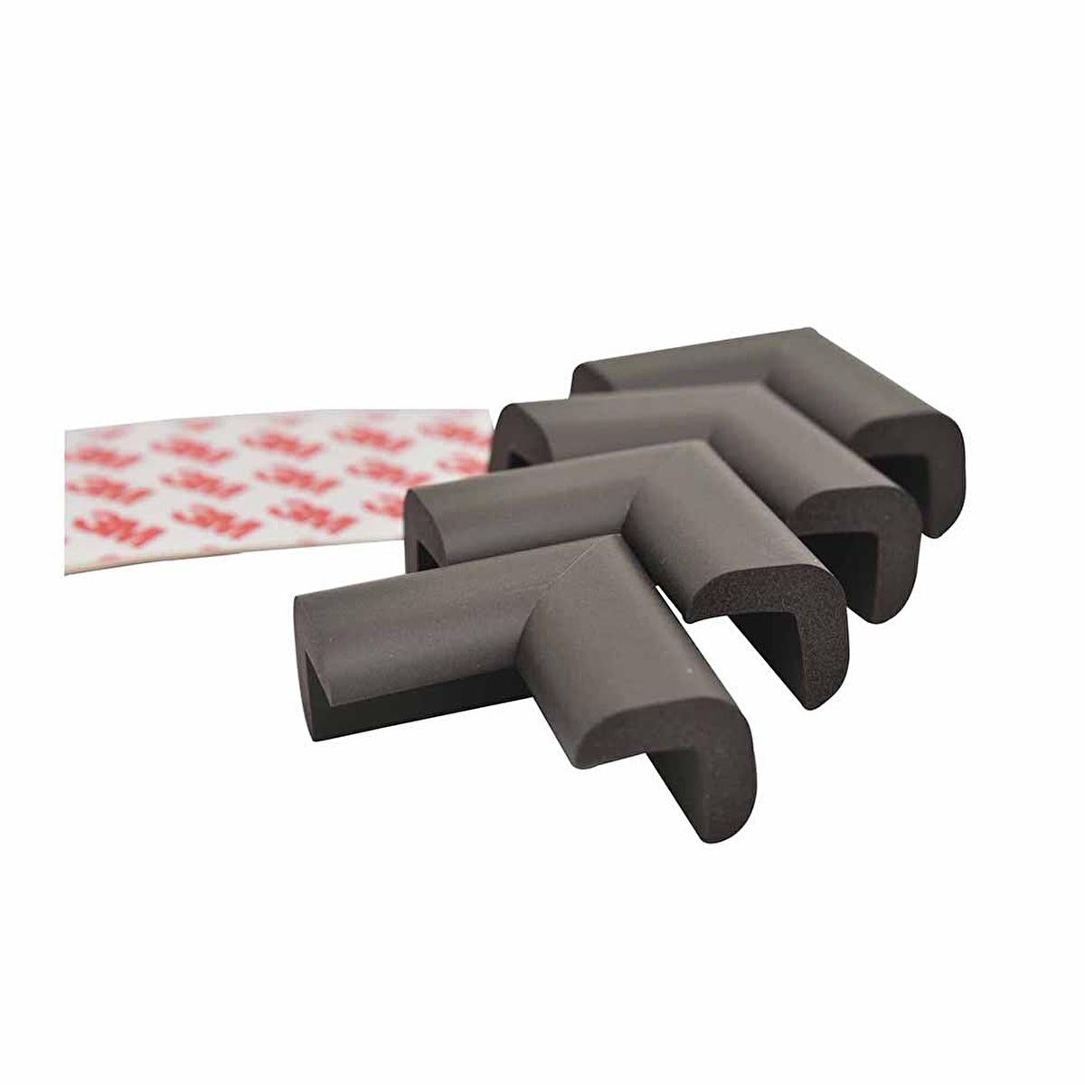 Miny Baby Brown Corner Protector - Soft Rubber Child Safety Protectors for Furniture Edges (4 Pack) Miny Baby Brown Corner Protector - Child Safety Solution baby corner protector, child safety corner protector, rubber corner protector, brown corner protector, childproofing corner protectors, baby safety products, child safety products, furniture edge protectors, soft rubber corner protectors, home safety solutions