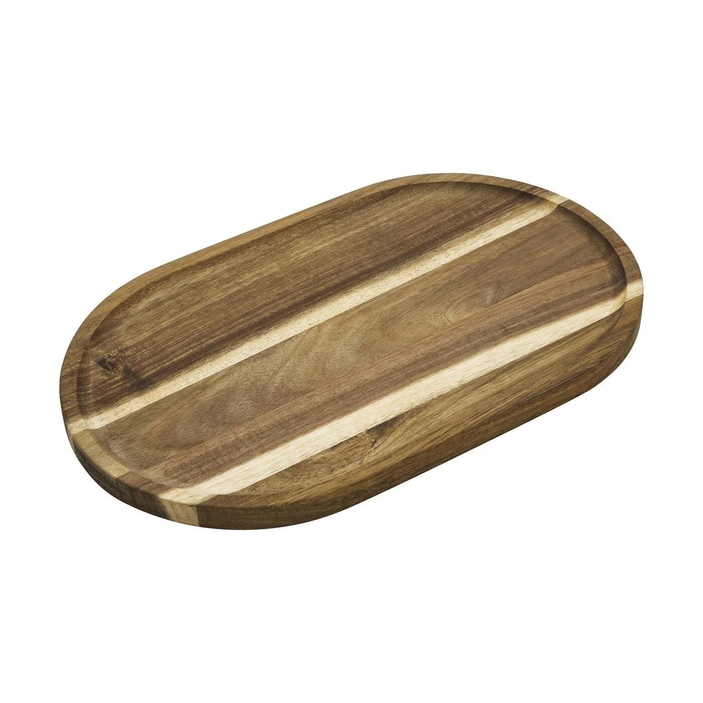 Ideenwelt Decorative Oval Acacia Wood Stand