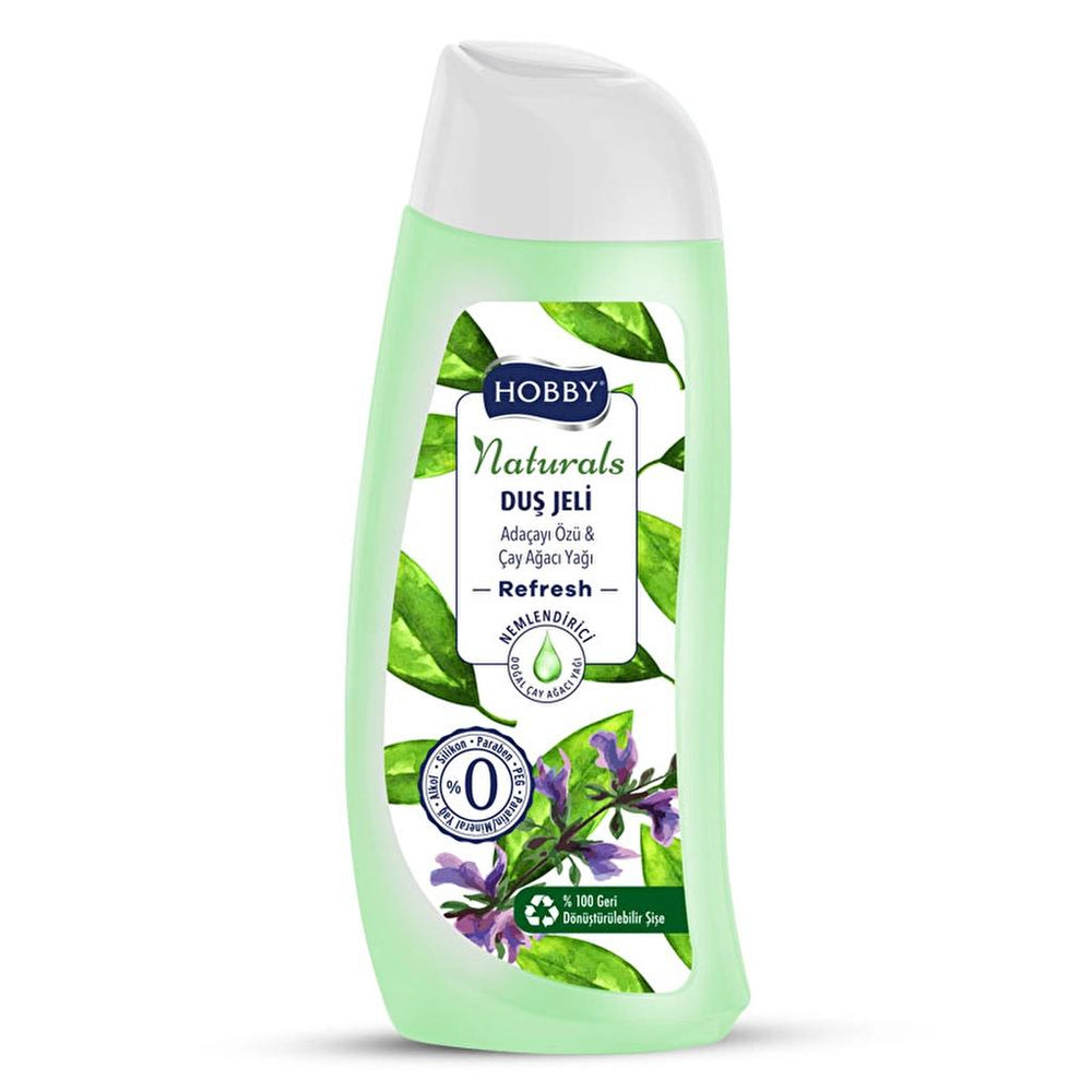 Hobby Naturals Refresh Shower Gel Sage & Tea Tree Oil 500 ml