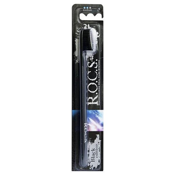 R.O.C.S. Black Edition Toothbrush - Elegant Design | Medium Hardness - image 11
