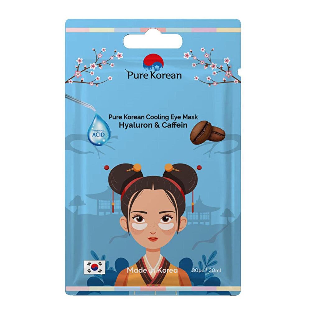 Pure Korean Hyaluronic Acid & Caffeine Eye Mask - Hydrating & Brightening for All Skin Types, 1.01 fl oz - Eye Cream